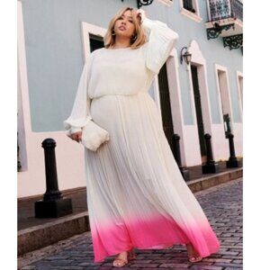 Alexandra Maxi Dress with Dip Dye Hem - Gabi Fresh x FTF